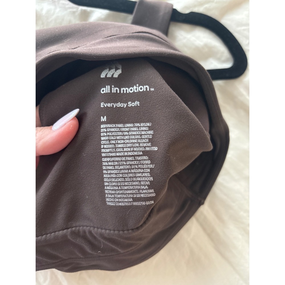 All in Motion Everyday Soft Sports Bra Espresso Brown Medium - Picture 5 of 5